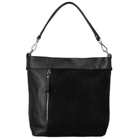 Trendy dámská kožená kabelka na rameno Alyssa, černá