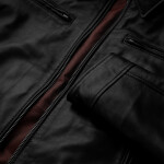 Pánská Kožená Bunda Genevieve Essence Brixton Černá Velikost: M