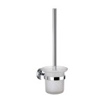 Kielle - Oudee WC štětka nástěnná s držákem, matné sklo/chrom 40502000