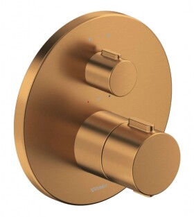 DURAVIT - Termostatická baterie pod omítku, pro 2 spotřebiče, kartáčovaný bronz TH4200014004