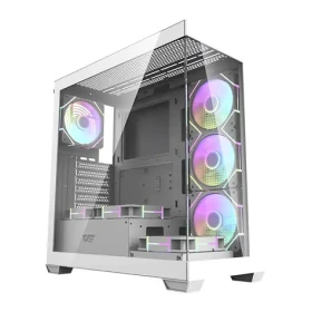 DarkFlash DS900 bílá / ATX / 7x 120 mm / 1x USB-A / 1x USB-C / průhledná bočnice / bez zdroje (DS900 White + fans)