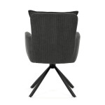 Jídelní židle, šedá, manšestrová látka, HC-X1128 GREY2