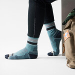 SMARTWOOL Hike Light Cushion Striped Mid Crew Sock, Dusty Teal (vzorek) velikost: L
