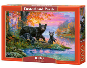 Puzzle Castorland 1000 dílků - Medvědi na lovu