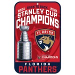 Fanatics Cedule Florida Panthers NHL 2025 Stanley Cup Champions 11" x 17" Indoor/Outdoor Styrene Sign