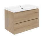 Koupelnová skříňka s umyvadlem SAT B-Way 79x50x45 cm dub mat BWAY280OAKU4 BWAY280OAKU4