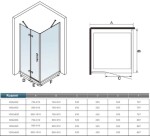 H K - Sprchový kout MELODY F5 100x70 s jednokřídlými dveřmi s pevnou stěnou, (dveře 100 / boční stěna 70) včetně sprchové vaničky z litého mramoru SE-MELODYF510070/THOR-10070