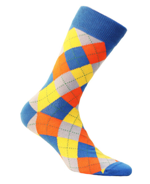 Vzorované pánské ponožky PERFECT MAN-CASUAL modrá 39-41