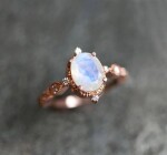 Emporial prsten 14k zlato Vermeil GU-DR190780R-ROSEGOLD-MOONSTONE-ZIRCON Velikost: 6 (EU: 51-53)