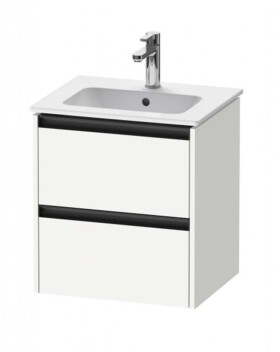 DURAVIT - Ketho.2 Umyvadlová skříňka 55x51x42 cm, 2 zásuvky, matná bílá K25261018180000