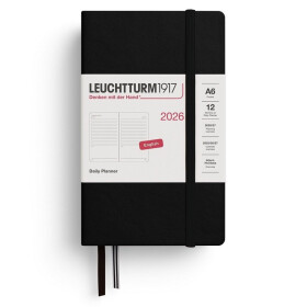 Daily Planner 2026 Pocket (A6) Black