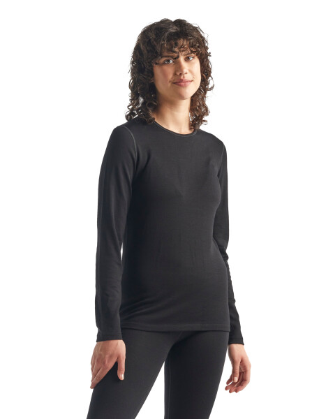 Dámské merino tričko s dlouhým rukávem ICEBREAKER Wmns 260 Tech LS Crewe, Black velikost: M