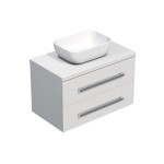 Koupelnová skříňka s krycí deskou SAT Cube Way 80x53x46 cm bílá lesk CUBE46803BI45 CUBE46803BI45