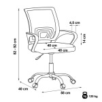 Dětská židle, výškově nastavitelná, šedá síťovina, KA-L103 GREY