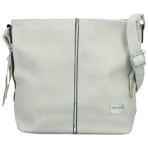 Módní dámská koženková crossbody kabelka Salah, šedá