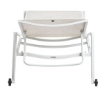 KETTLER DIAMOND hliníkové lehátko s teakovými područkami - bílá / krémová