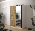 Šatní skříň Abi Jodelka 2 Barva korpusu: Dub artisan, Rozměry: 100 cm, Dveře: Bílá mat
