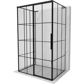 MEXEN/S - Rox-3S L sprchový kout 3 stěnný , posuvný levá 95 x 85, černá kratka, černá 8C2L-095-085-70-77-3S-L