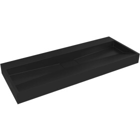 CERANO - Umyvadlo z litého mramoru Vita - nástěnné i na desku - černá matná - 100x46 CER-479878