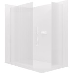 CERANO Sprchová zástěna Walk-in Crystal T L/P - 8 mm - bezvzpěrový systém - bílá matná, rýhované sklo - 90x60x200 cm