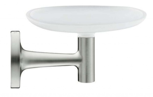 DURAVIT - Starck T Mýdlenka s držákem, matné sklo/kartáčovaný nerez 0099337000