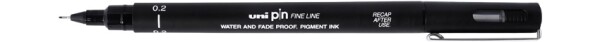 UNI PIN 02 liner 0,2 mm černý voděodolný uni pin 02 fineliner 0,2mm černý technické pero liner voděodolný světlostálý super ink na kreslení psaní detail
