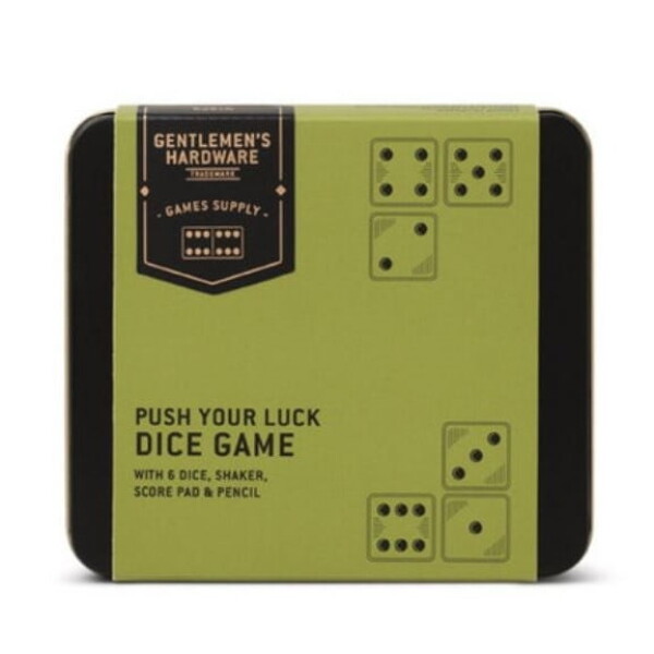 GENTLEMEN'S HARDWARE Hra kostky Push Your Luck, černá barva, kov