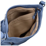 Trendy dámská koženková crossbody kabelka Tomila, džínově modrá