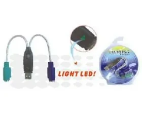 MicroConnect adaptér USB2.0 A (M) - 2x PS2 (F) černá (USBA2PS2)