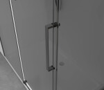 CERANO - Sprchový kout Lantono L/P - 8 mm - Soft-Close - černá matná, grafitové sklo - 150x100x195 - posuvný CER-8050BD7530