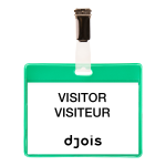 Djois jmenovka, 82,5 x 103 mm, PVC, zelené, 25 ks