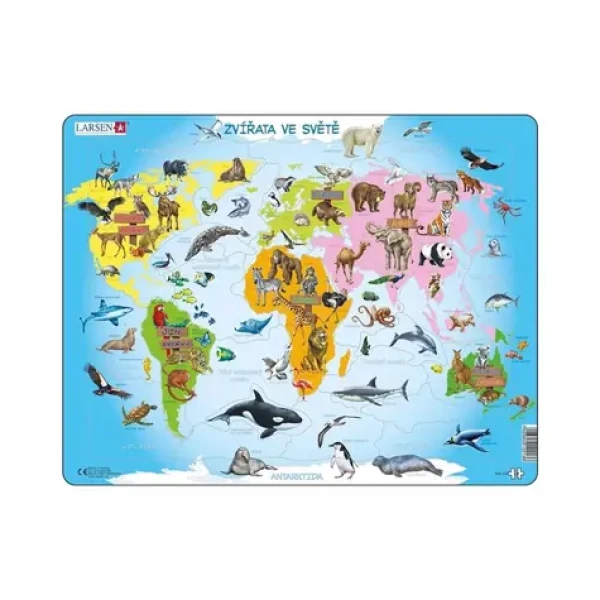 DINO Puzzle Zvířata ve světě