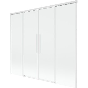 MEXEN/S - Rox vanová zástěna 2-křídlová posuvná 170 x 150, transparent, bílá 8C9-170-002-20-00