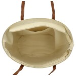 Módní dámská slaměná kabelka na rameno Sadie, krémová