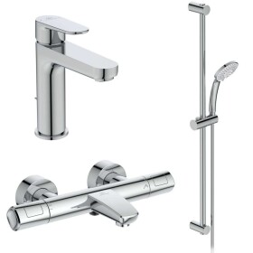 IDEAL STANDARD - CeraTherm Sprchový set s termostatem a umyvadlovou baterií, 3 proudy, chrom BC985AA