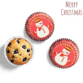 Dortisimo Košíčky na muffiny červené s vánočními motivy (75 ks)
