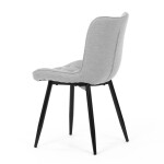 Jídelní židle, šedá, látka, HC-462 SIL2