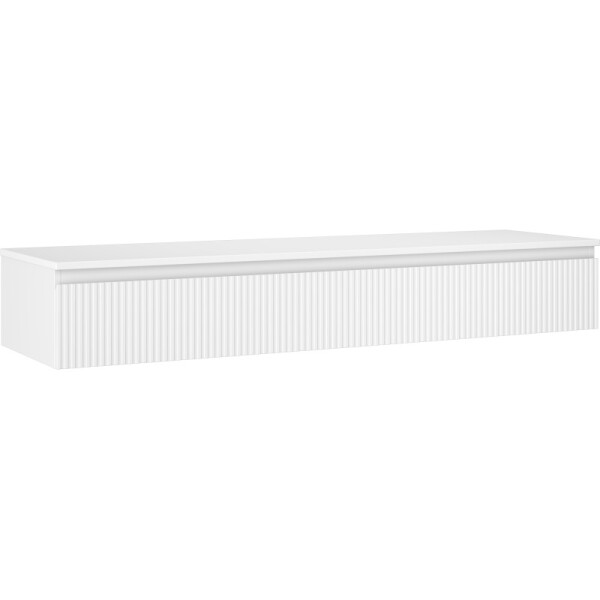 MEXEN/S - Rivel koupelnová skříňka pod umyvadlo 160 cm s deskou, 1 šuplík, reliéf , bílá mat 91A20-16023-1-BFC01