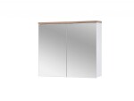 COMAD - Zrcadlová skříňka 80cm 2 dvířka BALI bílá 5907611647530