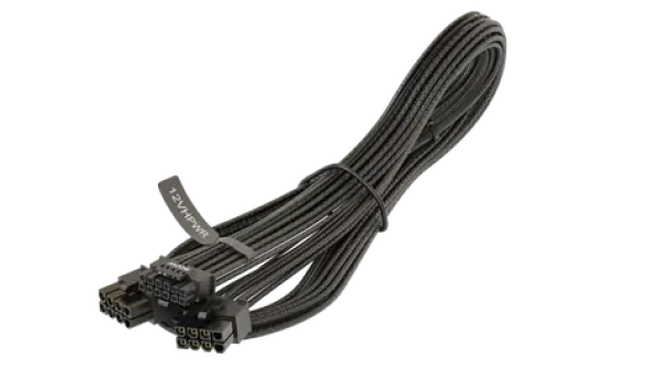 Seasonic 12VHPWR PCIe 5.0 Adapter pro napájení grafických karet / černý oplet (12VHPWR-cable-black)