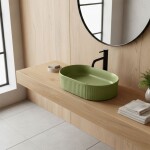 REA - Umyvadlo na desku Vanda Pistachio Matt 49x31 REA-U3612