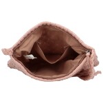 Módní dámská pletená crossbody kabelka Afrodita, růžová