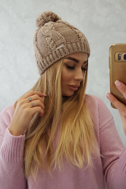 Fleecová čepice Stefania K278 tmavě béžová UNI