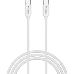 Verbatim Essentials Sync Charge bílá / Kabel USB-C / USB-C na USB-C / 100 W / 3 m (32409)
