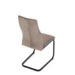 Židle jídelní, cappucino látka, černý kov