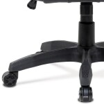 Kancelářská židle houpací mech., černá koženka, plast. kříž