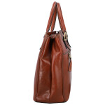Luxusní dámská kožená kabelka do ruky Katana Faria, hnědá