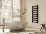 CERANO - Koupelnový radiátor Adriano - boční připojení - 520 W - černá matná - 1200x500 mm CER-395927