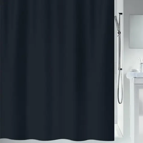 Spirella PRIMO sprchový závěs 180 x 200 cm černý / polyester (7610583181220)