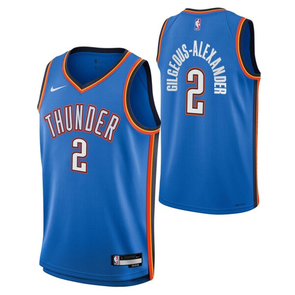 Nike Dětský dres Oklahoma City Thunder NBA Shai Gilgeous-Alexander #2 Swingman Modrá (YOUTH)